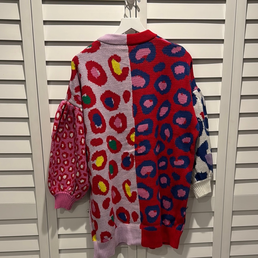 FARM Rio NWT Oversized Leopard POP Cardigan in 100% Cotton(sold out online) - Picture 10 of 13